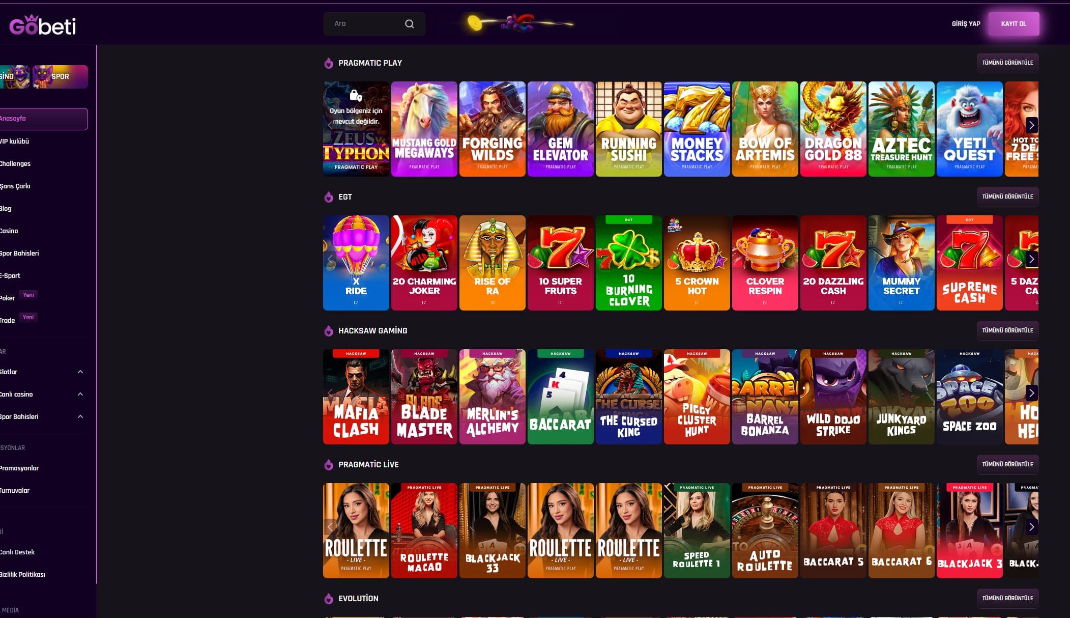 gobeti güncelg giriş